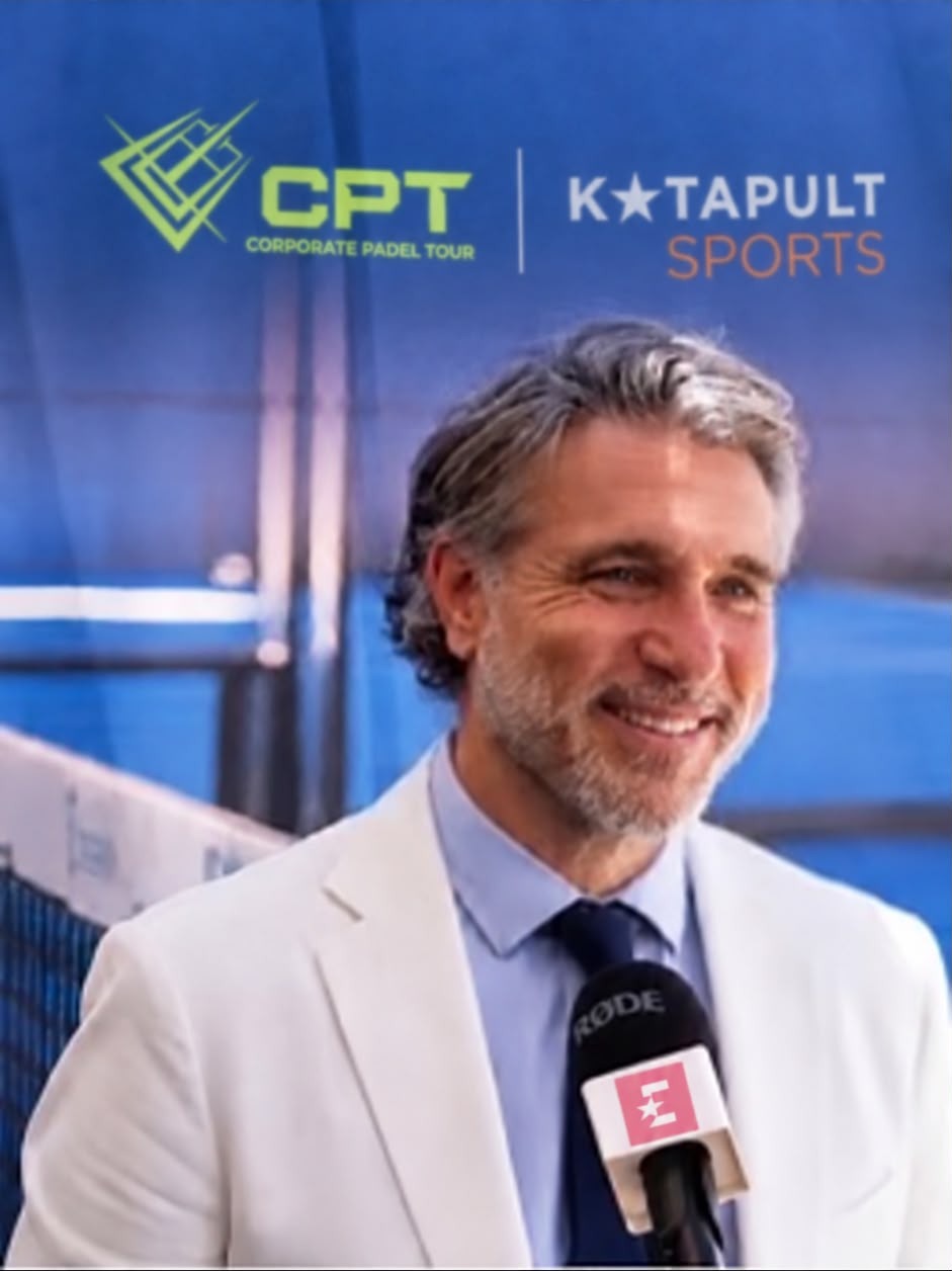 Entrevista en el Corporate Padel Tour, con el photocall de CPT y Katapult Sports